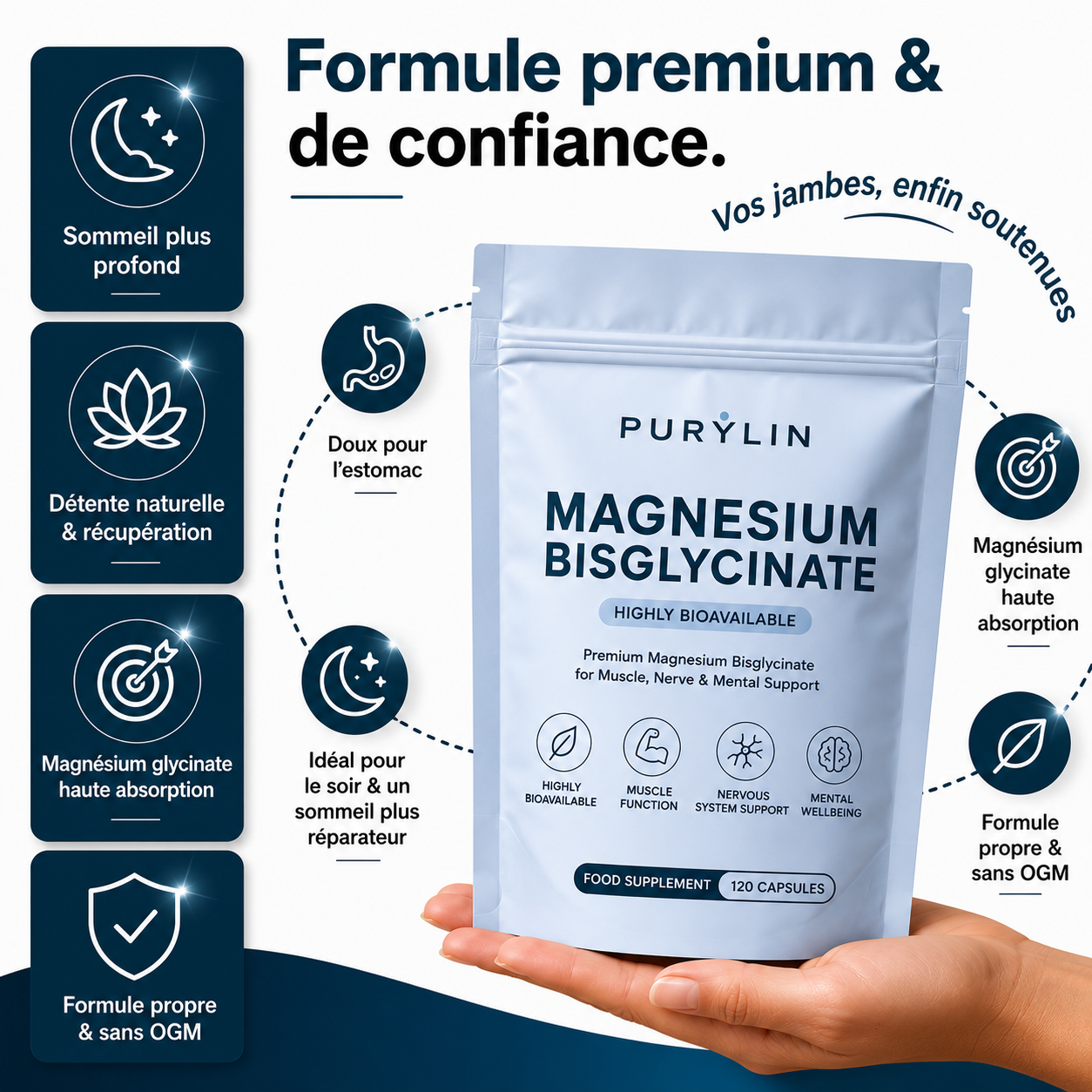 Purylin-Des jambes plus calmes dès les premières nuits